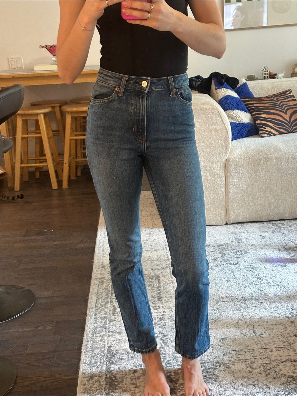 Reformation High-Rise Slim Straight Women’s Jeans - Blue